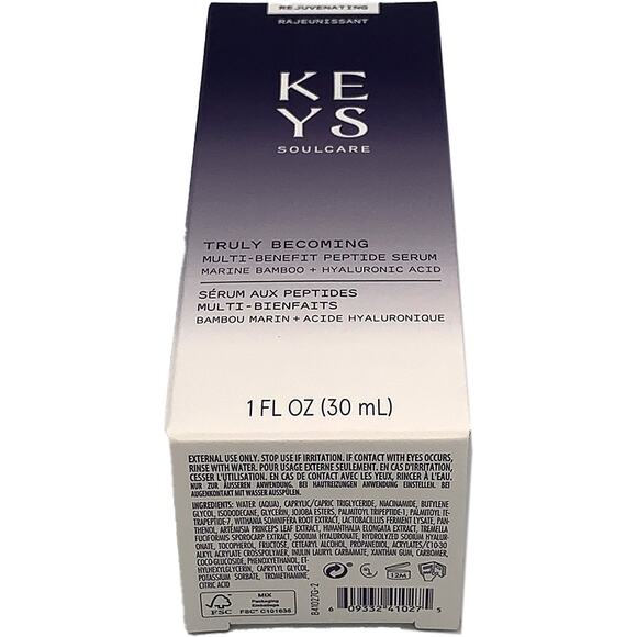 KEYS Soulcare Truly Becoming Multi-Benefit Peptide Serum 1 oz (30 ml) NEW/Sealed - Picture 3 of 7